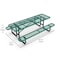 Flash Furniture Mantilla Rectangle Picnic Table, Green, Expanded Metal Mesh Top, Black Frame, 8 ft L SLF-EML-96-GN-GG - alternate 3